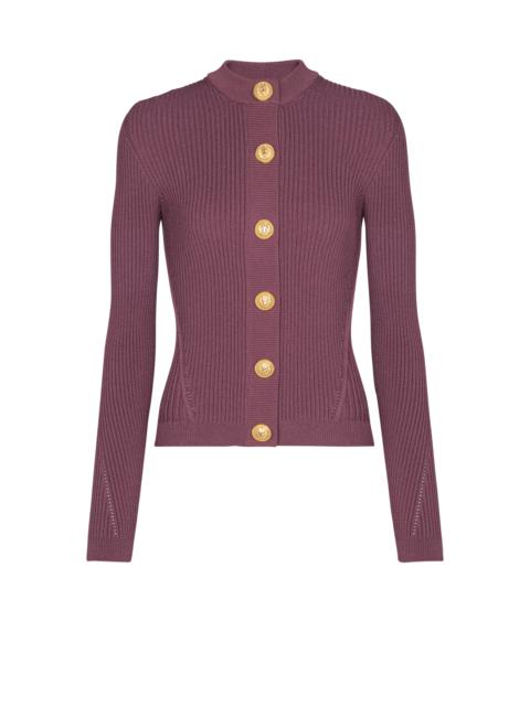 Fine knit cardigan with buttons