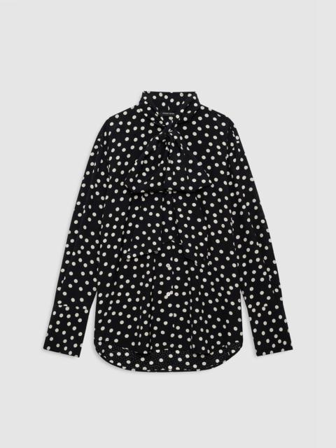 Ruby Shirt - Black And White Double Dot Jacquard