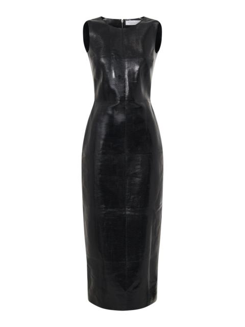 Cinta Dress in Black Lizard