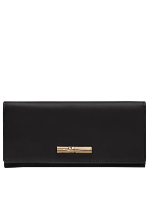 Le Roseau Long continental wallet Black - Leather