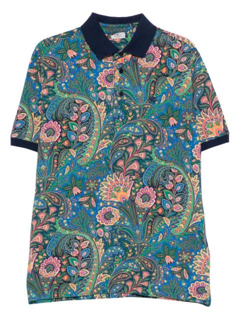 paisley-print polo shirt