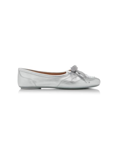 Vault Metallic-Leather Ballet Sneakers metallic