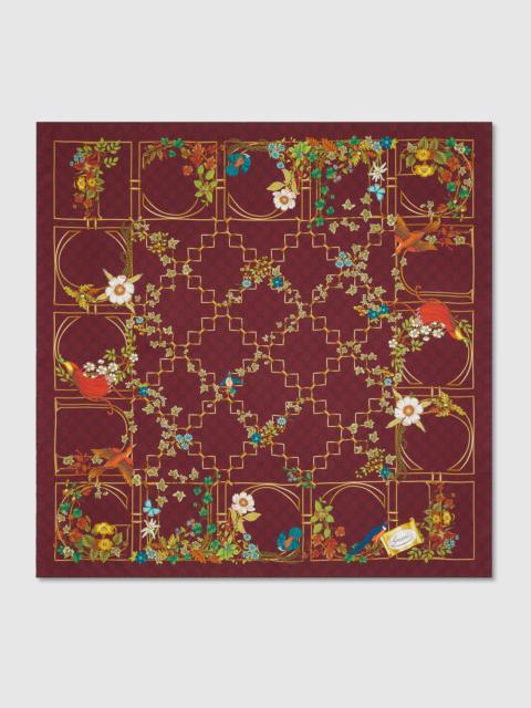 Printed silk twill carré