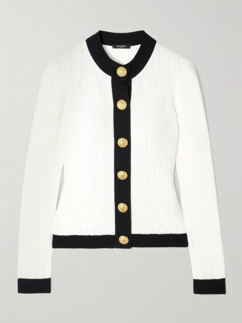 Two-tone Knitted Cardigan