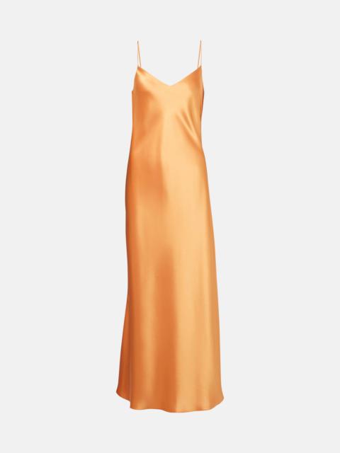 Provence satin slip dress