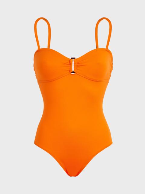 WOMEN ONE-PIECE SWIMSUIT SOLID