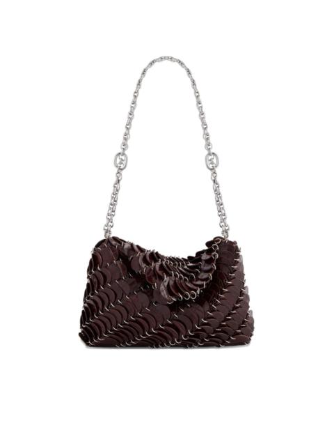 embossed crocodile shoulder bag