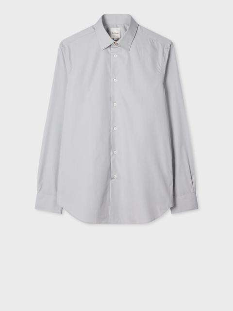 Tailored-Fit Soft Blue Cotton-Poplin Shirt