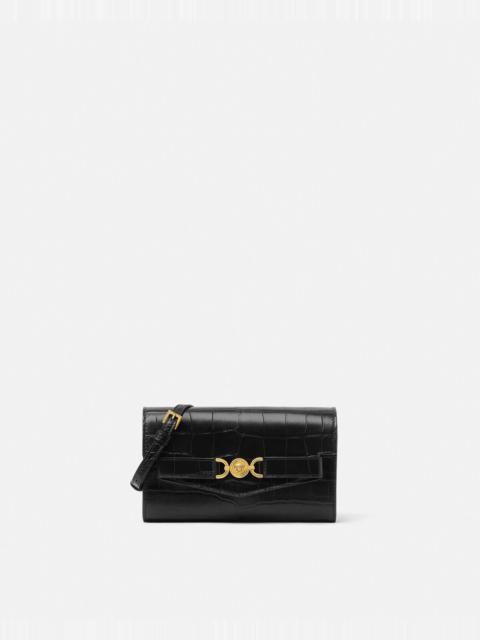 Croc-Effect Medusa '95 Crossbody Bag