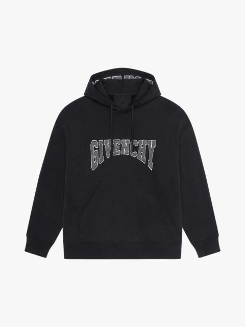 SLIM FIT HOODIE IN FELPA WITH PATCH