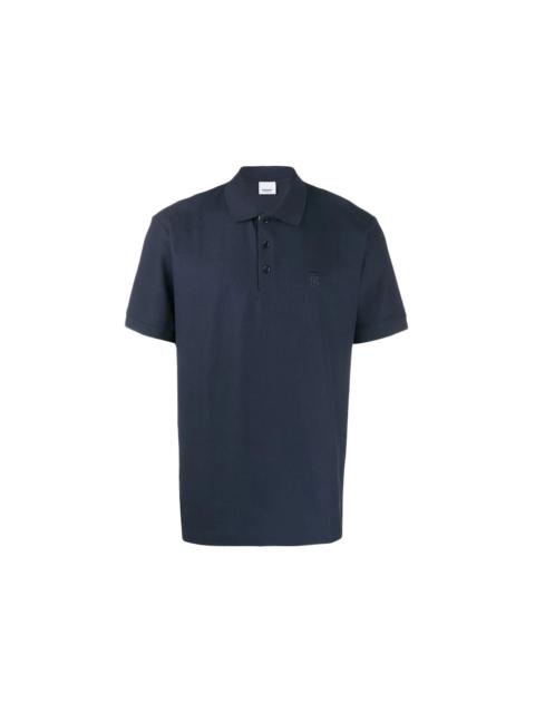 Burberry Logo Embroidered Polo Navy/Navy