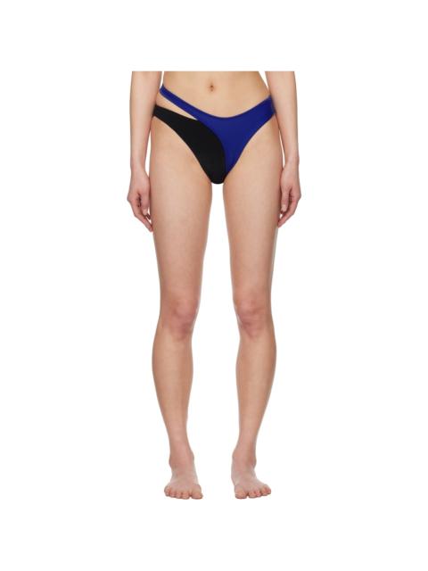 Black & Blue Layered Bikini Bottom