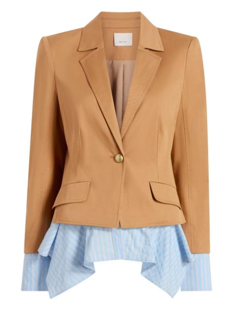 Shilo ruffled-hem single-breasted jacket