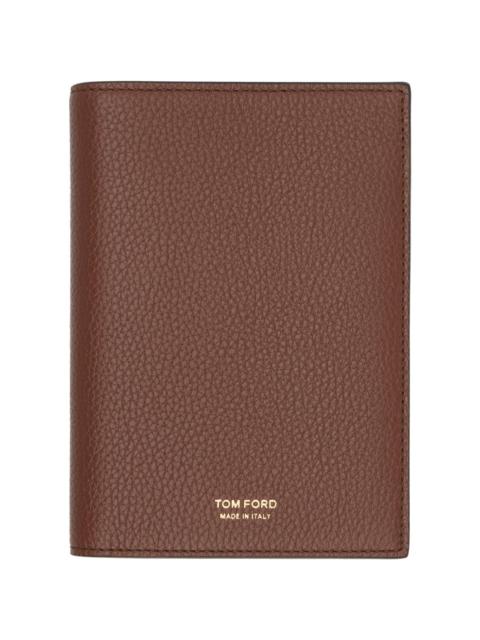 Tan Soft Grain Leather T Line Passport Holder