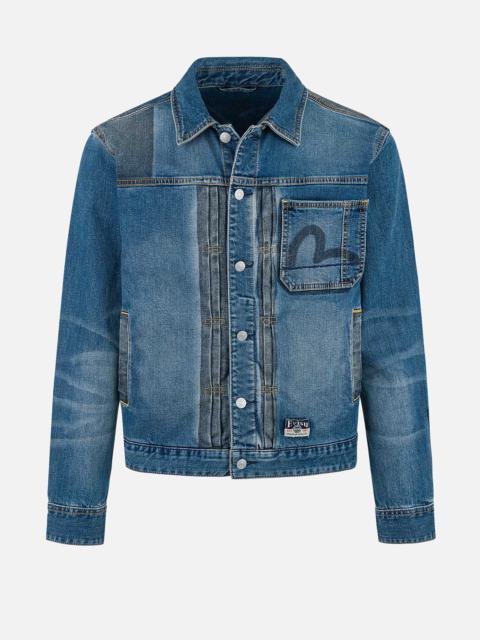 Two-tone Daicock Inserted Regular Fit Denim Jacket