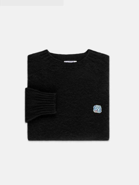 MADE-IN-SCOTLAND BLACK SHAGGY DOG ICON SWEATER  - TRIM FIT