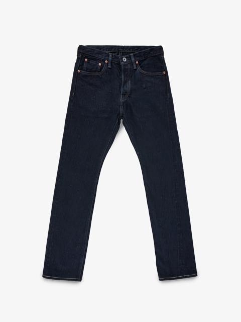 IH-555S-SLBOD 16OZ SLUBBY SELVEDGE DENIM SLIM CUT JEANS - INDIGO OVERDYED BLACK