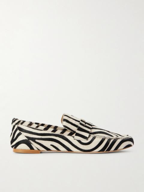Zebra-print Calf Hair Loafers