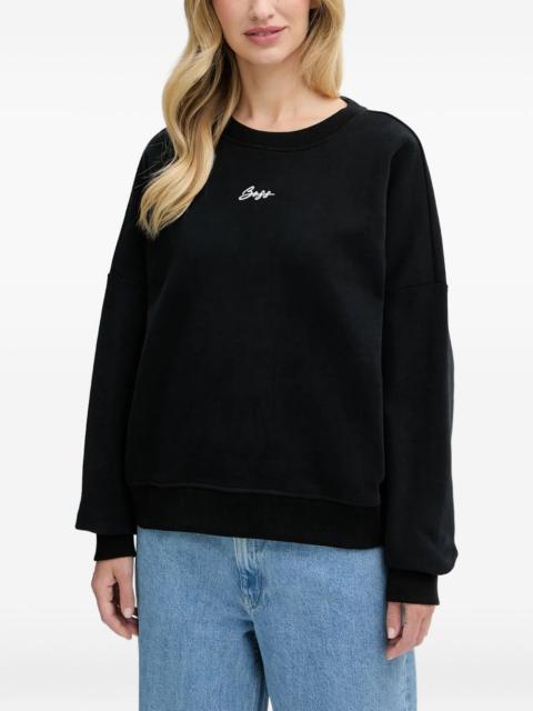 embroidered-logo sweatshirt