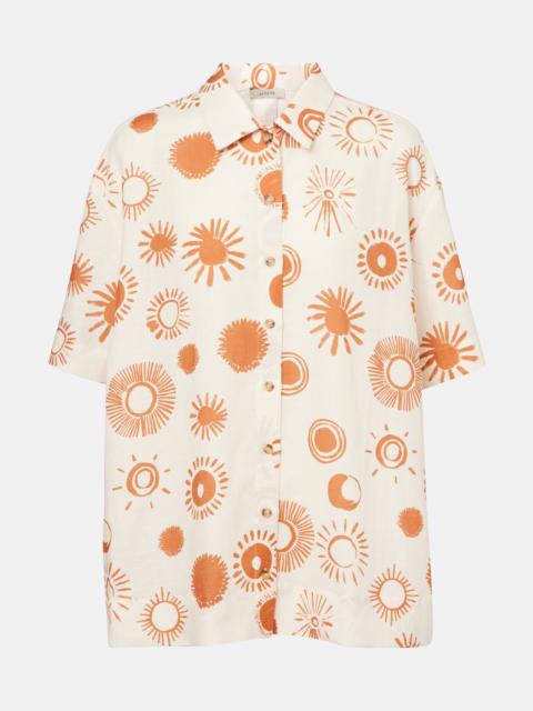 Montauk linen and cotton bowling shirt