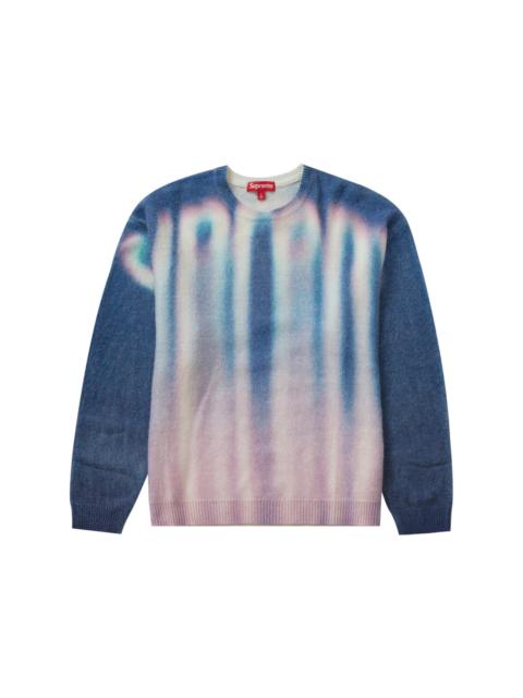 Supreme Blurred Logo Sweater Blue