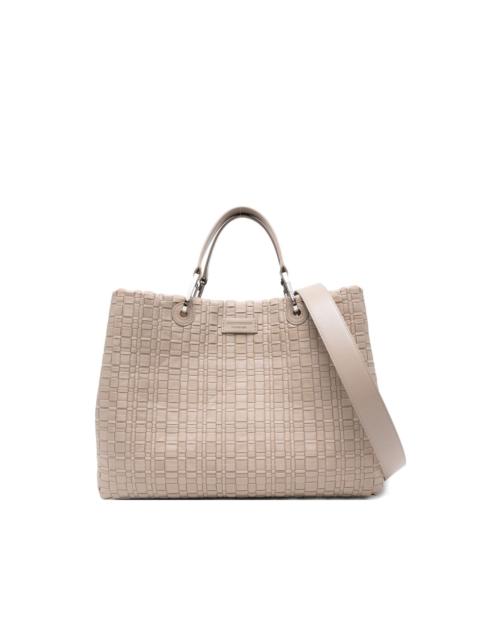 woven top-handle tote bag
