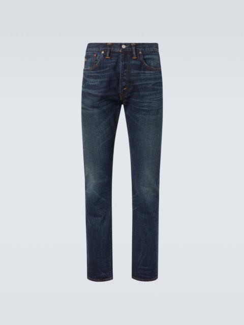 Mid-rise slim jeans