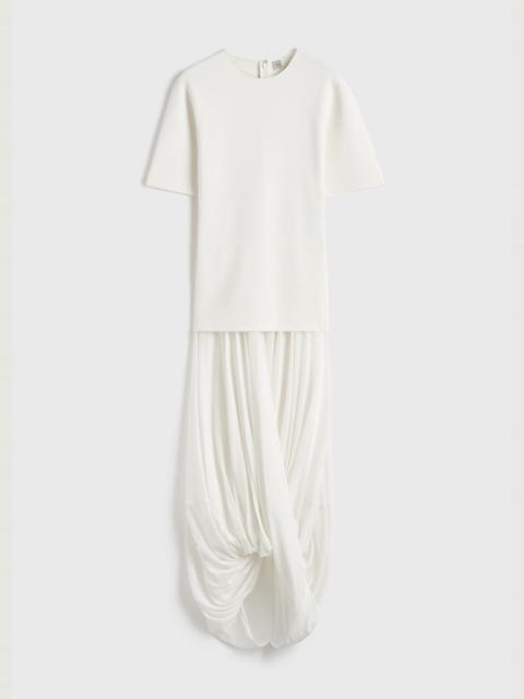Cocoon tee dress white