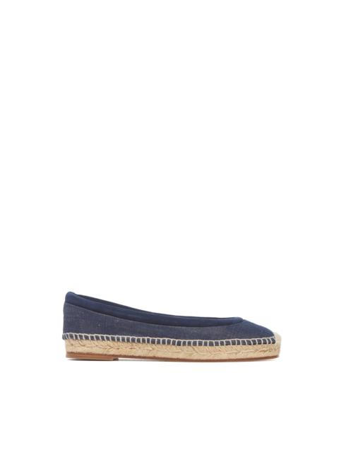 Chariot Espadrille in Recycled Cotton Linen Denim & Suede