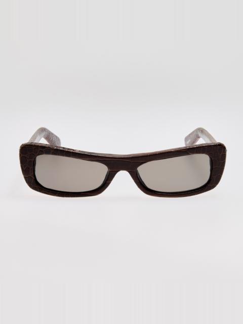 Capri Sunglasses in Brown Crocodile