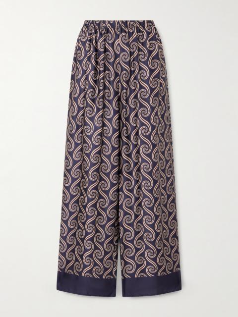Jensen Printed Satin Wide-leg Pants