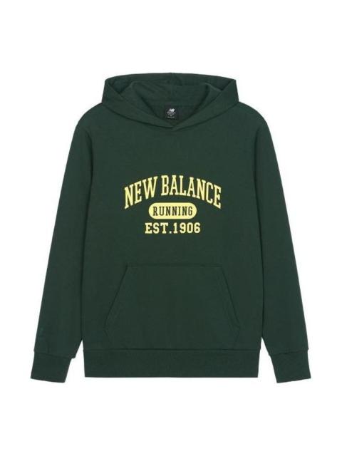 New Balance Logo Sportswear Hoodie 'Green Yellow' AMT31313-JUE