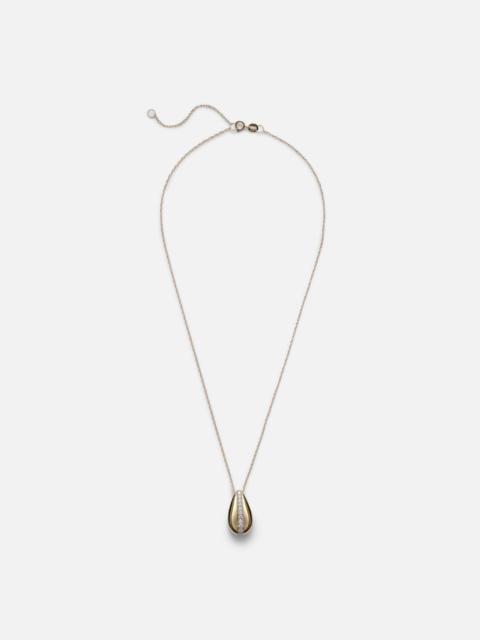 Pistachio 14kt gold necklace with diamonds