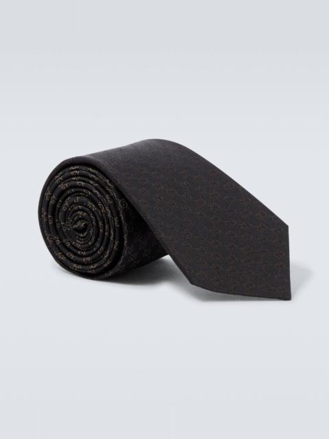 GG silk jacquard tie