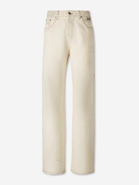 COTTON STRAIGHT LEG JEANS