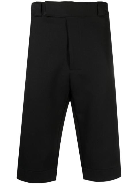 logo patch cropped trousers