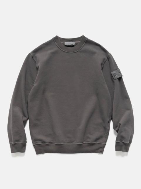 Ghost Piece Stretch Cotton Fleece Crewneck Dark Grey
