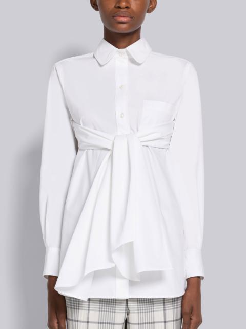 Heavy Poplin Open Back Twisted Shirt