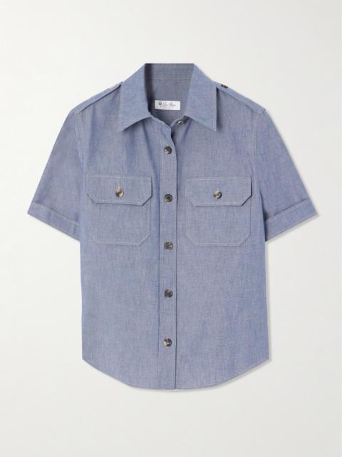 Annalisa Cotton And Cashmere-blend Chambray Shirt