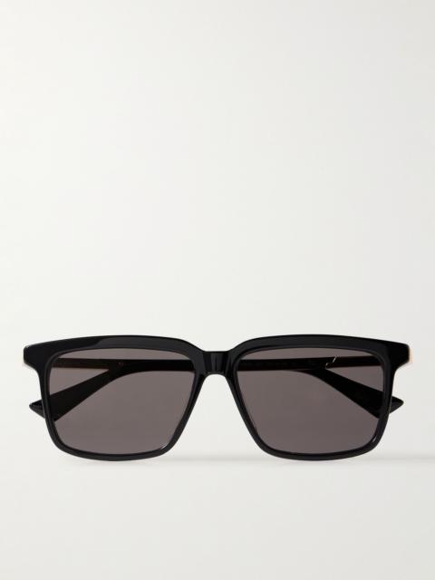 Square-Frame Acetate Sunglasses Black