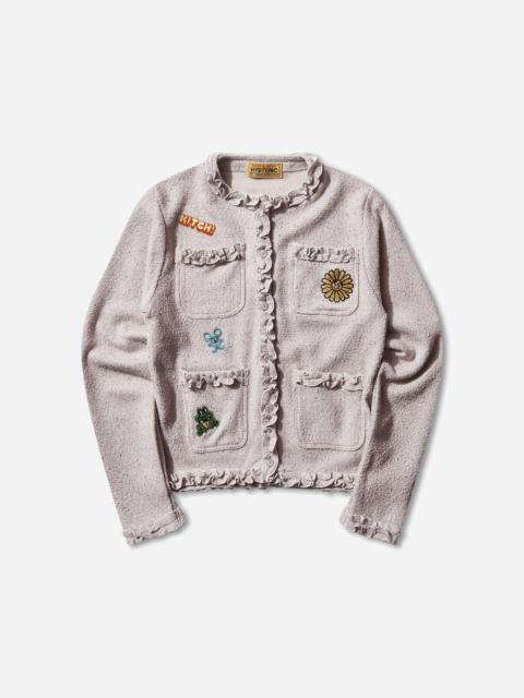 Women's Flower Power Patch Jacket Purple