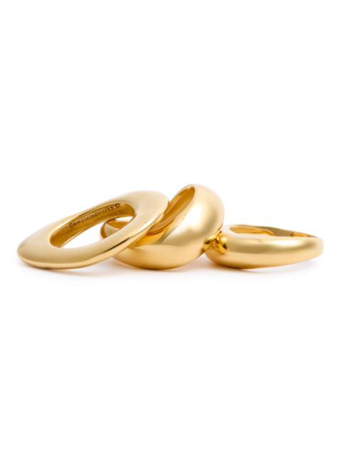 Completedworks Post-capital 14kt Gold-plated Rings