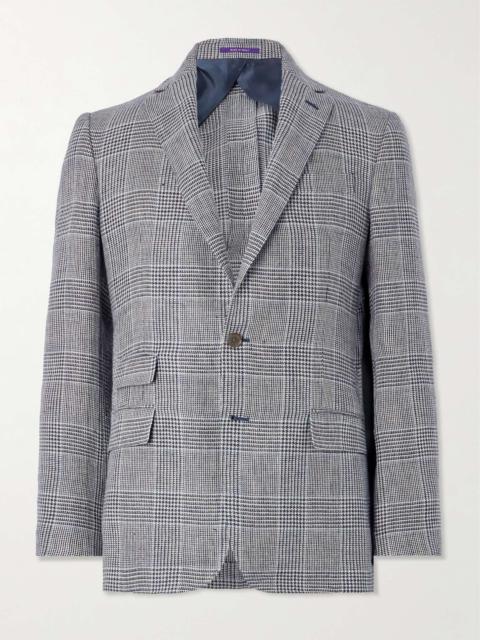 Prince of Wales Checked Linen Blazer