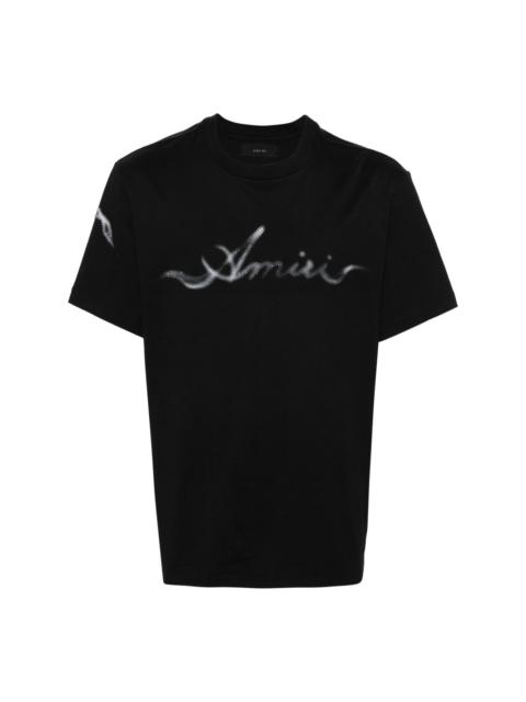 Amiri Smoke Rhinestone Embellished T Shirt Reversible