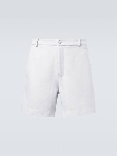 Explorer cashmere and cotton denim shorts