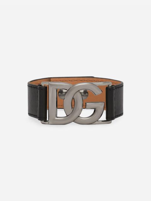 Calfskin bracelet with DG logo