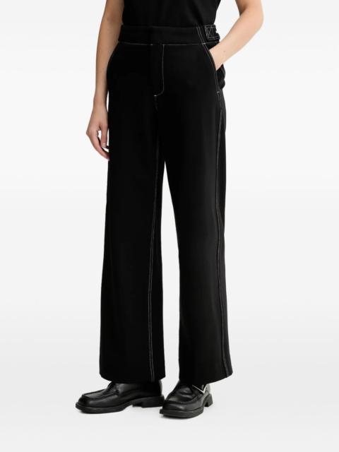 contrast-stitching trousers