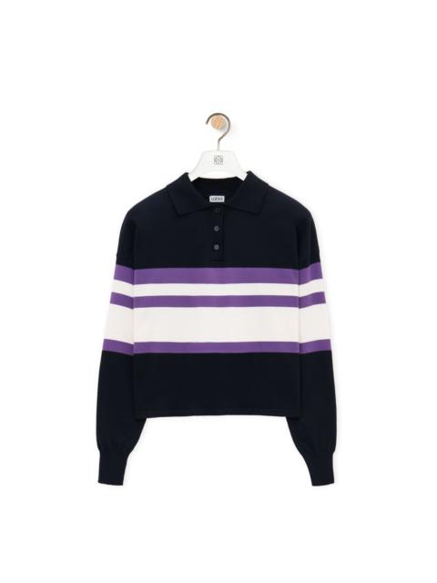 Polo sweater in cotton