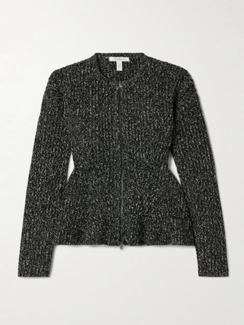 Kim wool-blend peplum cardigan Gray