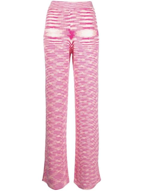 patterned knitted trousers